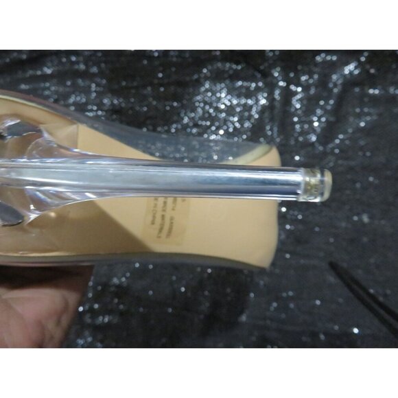 BOGO Cape Robbin Glass Doll Clear Nude Pointed Toe Lucite Glass Heel Pumps - Picture 7 of 12